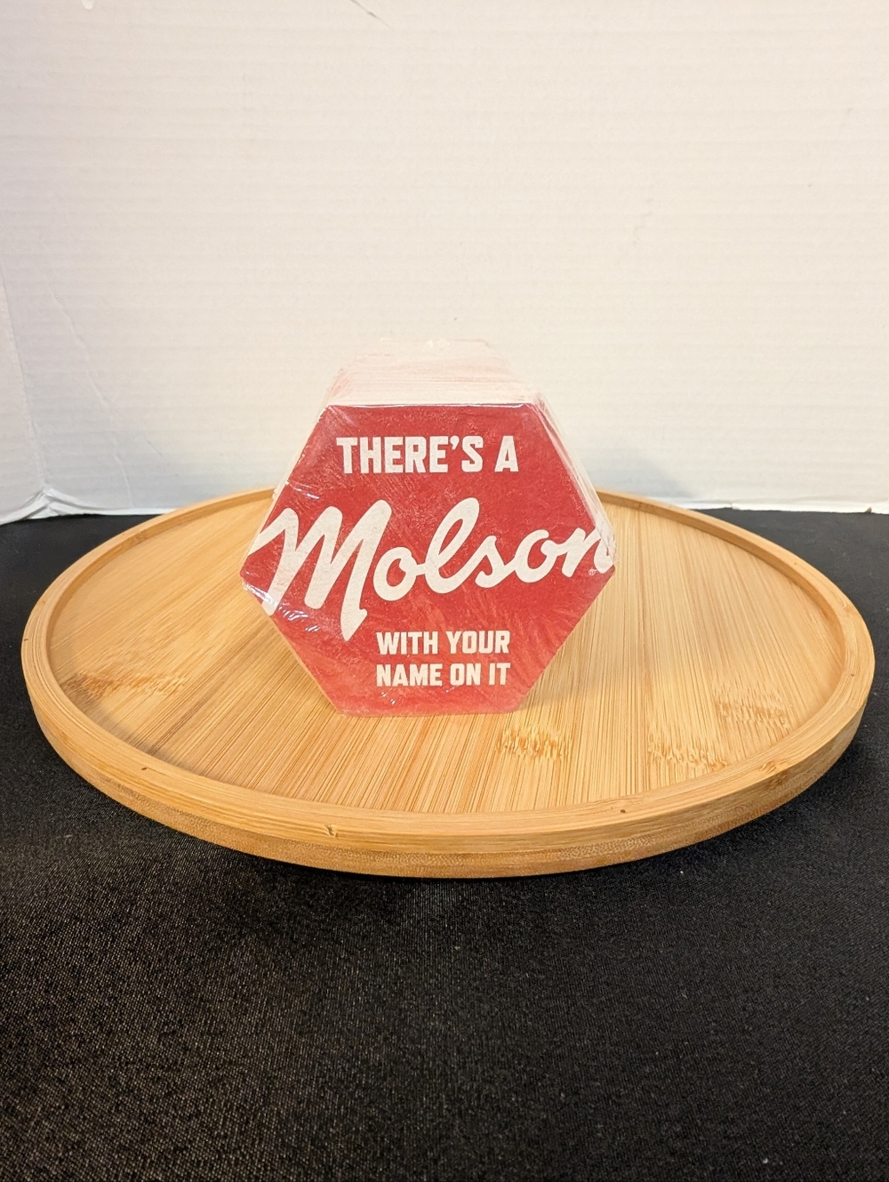 New Sealed Molson Beer Bar Coasters Pint Glass mat coaster 100 In Package